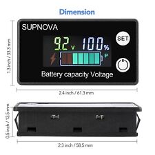 Battery Capacity Indicator Voltmeter Lithium Voltage Meter Tester Monitor Gauge