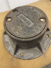 Vintage Manhole Sewer Cover 12 And Base Astm 48 Class 35b Cast Iron Access Port
