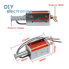 12v Dc Long-stroke Solenoid Electromagnet Electric Magnet Push-pull Actuator Us