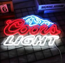 Coors Light Beer Neon Sign Wall Decor Neon Lights Man Cave Led Coors Light Bar