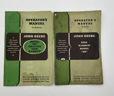 John Deere Operators Manual Disk Harrow Model Sh Lot Of 2 Owners Book Vintage