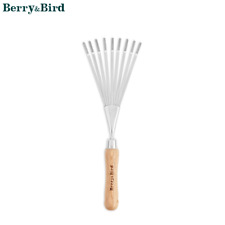 Berrybird Gardening Hand Shrub Rake 14.7 Grass Rake 9 Tines Fan Lawn Leaf Usa