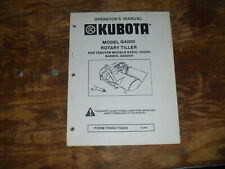Kubota G4000 Rotary Tiller For Tractor G3200 G4200 Operator Maintenance Manual