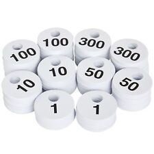 2 Sets Of Round Numbered Tags 1-300 Double-sided Plastic Coat Check Tickets