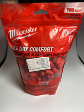 Milwaukee All Day Comfort Uncorded Foam Noise Reduction Ear Plugs 100 Pair Nip