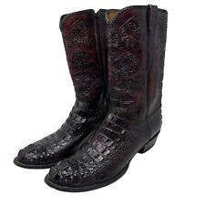 Lucchese Mens Cowboy Western Boots Exotic Handmade Caiman Custom Size 15 E