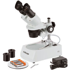 Amscope 20x-40x-80x Led Binocular Stereo Microscope Portable Cordless Option