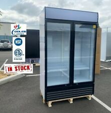 New Commercial Merchandiser Cooler 2 Door Refrigerator Nsf Etl 48 X 29 X 79