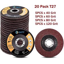 20x 4.5 4-12 Flap Disc 40 60 80 120 Grit Angle Grinder Sanding Grinding Wheels