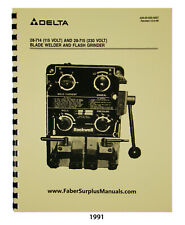 Delta Blade Welder Models 28-714 28-715 Instruction Parts List Manual 1991