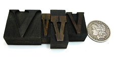 4 Vintage Mixed Font Letterpress Wood Type Vs. Beautiful Patina