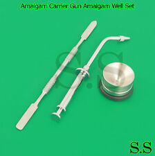 Amalgam Carrier Gun Amalgam Well Pot Cement Mixing Spatula Dental Lab Tools New