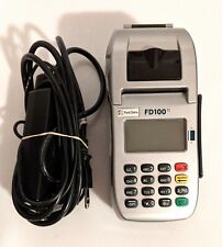 First Data Fd100 Ti Credit Card Machine With Power Cord Powered Up