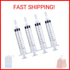 10ml Luer Lock Syringe 4 Pack Large Plastic Sterile Syringes Without Needle For