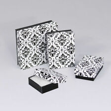 Damask Print Cotton Filled Gift Boxes Jewelry Cardboard Box Lots Of 52050100