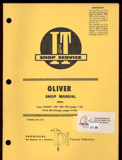 Oliver It Shop Manual Tractors Super 99gmtc 950 990 995 770 880