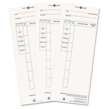 Pyramid Technologies Time Card For Model 4000 Payroll Recorder 3-12 X 8-12 1