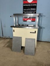 Delfield 2 Well Hot Food Waremer Buffet Cart With Single Sided Sneeze Guard
