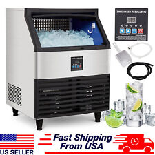440lbs24h Built-in Commercial Ice Maker Ice Cube Machine Undercounter Stainless