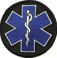 Star Of Life Paramedic Emt Ems Rescue Medic Motorcycle Vest Iron On Patch C-17