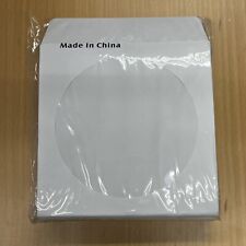 100 Cd Dvd White Paper Sleeves With Flap Clear Window Ship From Usa