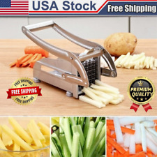 Stainless Steel Potato French Fry Cutter Vegetable Food Chopper Slicer 2 Blades
