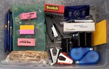 Box Lot Of Office Supplies - Sized 8 X 6.5 X 4