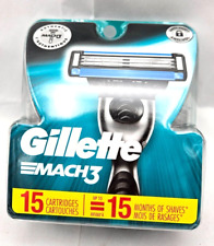 Gillette Mach3 Cartridge Refills 15 In Pack Fits All Gillette Mach3 Razors New