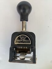 Vintage Bates Royall Rnm6-7 Automatic Numbering Machine Ink Stamp