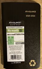 2023-2024 At-a-glance Monthly Pocket Planner Black 3.5 X 6 70-024g-05