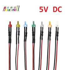 2mm 5v Flat Top Pre-wired Red Yellow Blue Green White Orange Warm White Leds