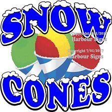 Snow Cones Decal Choose Your Size Food Truck Vinyl Sticker Concession