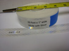 1 X 50 Silver - White Reflective Conspicuity Tape Dot-c2