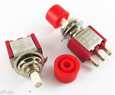 10x Red Momentary Spdt Push Button Normal Openclose Switch 3pin 2a 250v5a 120v