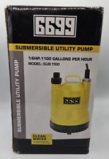 6699 16hp Portable Utility Pump Submersible Small Backup Sub 1100 New Open
