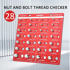 Bolt And Nut Identifier Gauge 28 Size Thread Checker Inch And Centimeter Ruler