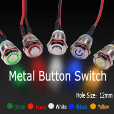 3-240v 12mm Metal Push Button Switch Mini Waterproof Switch With Light Onoff