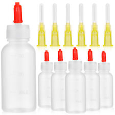 6 Sets Needle Tip Plastic Bottle Empty Glue Applicator Liquid Dispenser Bottles
