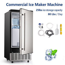 Commercial Ice Maker Stainless Steel Undercounter Freestanding Ice Cube Machine