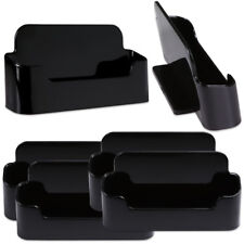 6pcs Black Acrylic Business Card Holder Display Stand Desktop Countertop