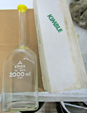 New Kimax Class A Square Volumetric Flask 2000ml 28000-2000 With Snap Cap