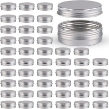 48pack 2oz Metal Round Tins Aluminum Tin Can Containers With Screw Lid For Salve