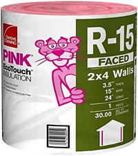 R-15 Pink Kraft Faced Fiberglass Insulation Roll 15 In. X 24 Ft.