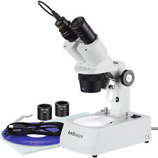 Amscope 10x-20x-30x-60x Stereo Microscope W Usb Digital Camera Topbottom Lights