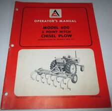 Allis Chalmers 600 3-point Hitch Chisel Plow Operators Manual Jeoffroy Ac Oem