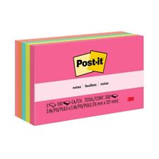 Post-it Sticky Notes 3in X 5in Poptimistic Color Collection 5 Note Pads Per Pack