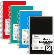 Small Spiral Notebook 3-subject College Ruled Paper 9-12 X 5-12 150 S...
