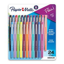 Flair Felt Tip Pens Medium Point Assorted Colors 24 Count