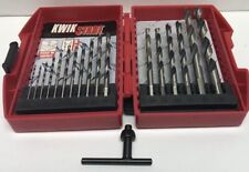 17 Bit High Speed Drill Bit Set For Metal Wood And Plastic 116-38 With Chuck