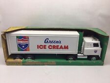Vintage Ertl Greens Ice Cream Pressed Steel Tractor Trailer Truck
